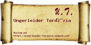 Ungerleider Terézia névjegykártya